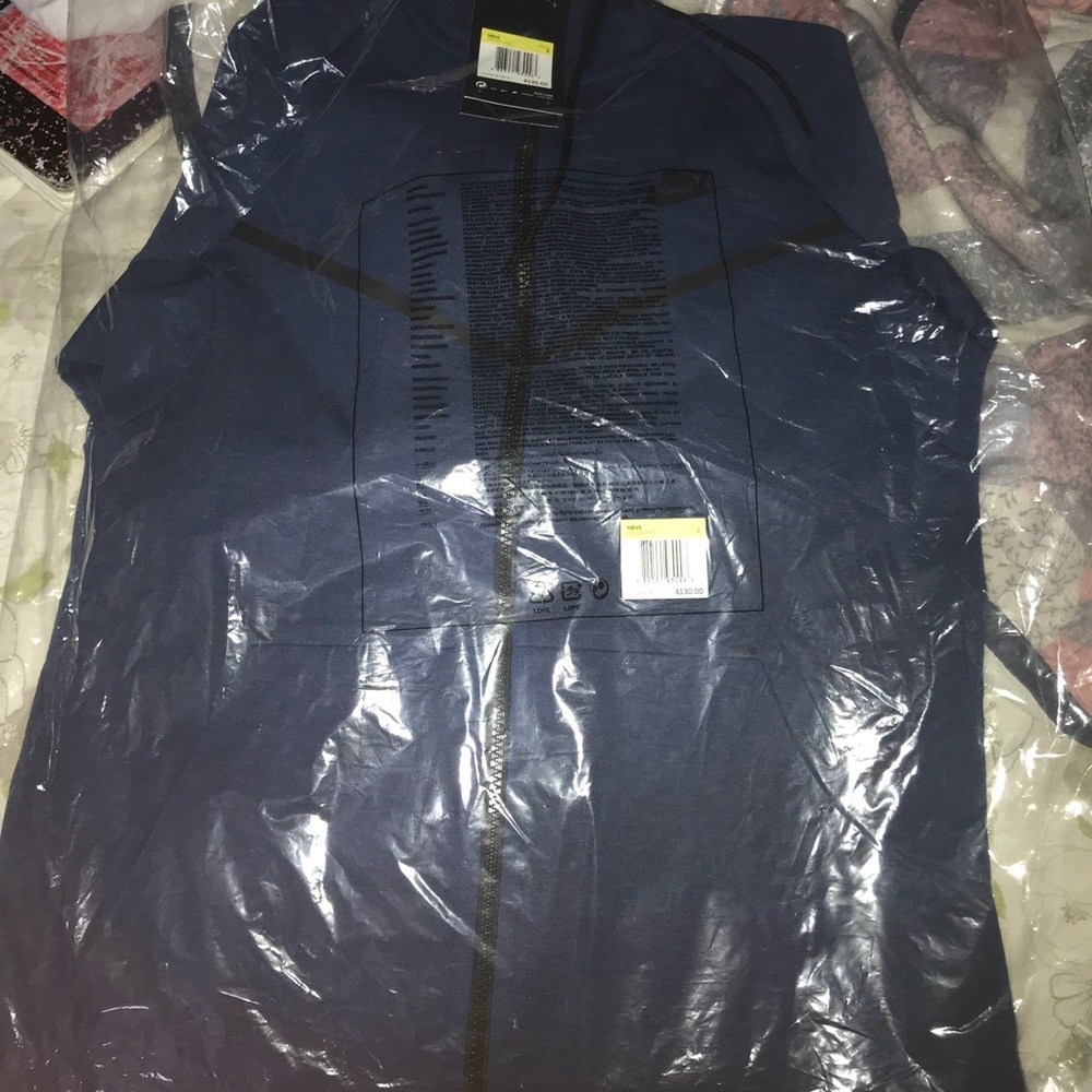 BLUE NIKE TEC HOODIE
